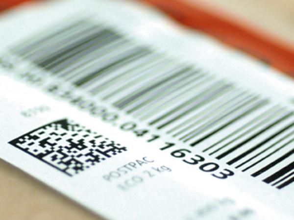 Esempio di etichetta parlante con barcode e QR code