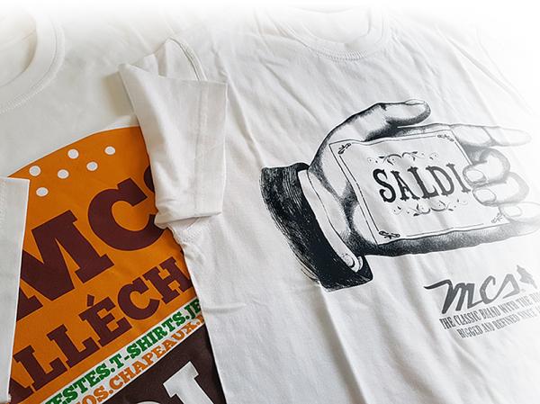 T-Shirt promozionali prodotte per la campagna saldi